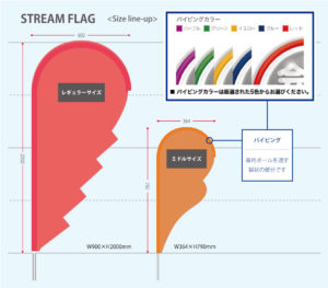 ストリームフラッグ　サイズ